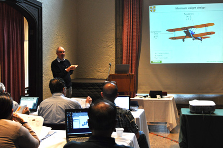 Professor Mike Ashby lecturing
