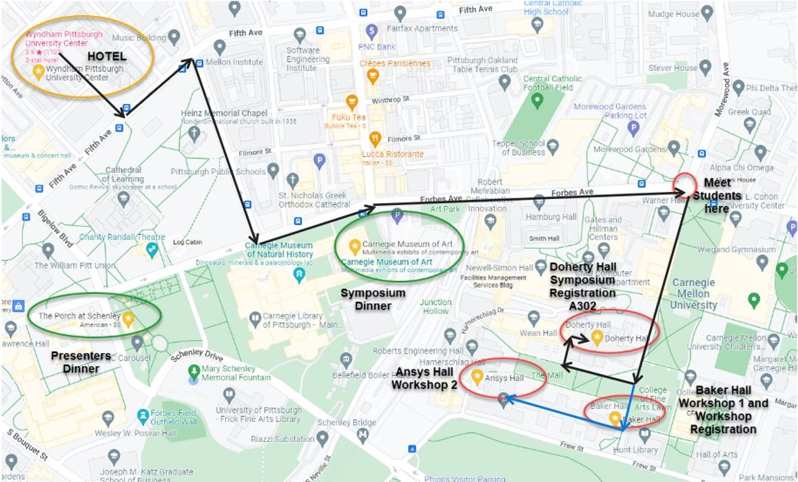 Materials Education Symposia Map and Places