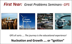 Prof. Apelian's Great Problems Seminars for first years