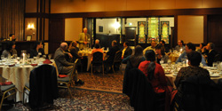 Discussions over dinner at the Beechwood hotel set the collaborative tone for the event